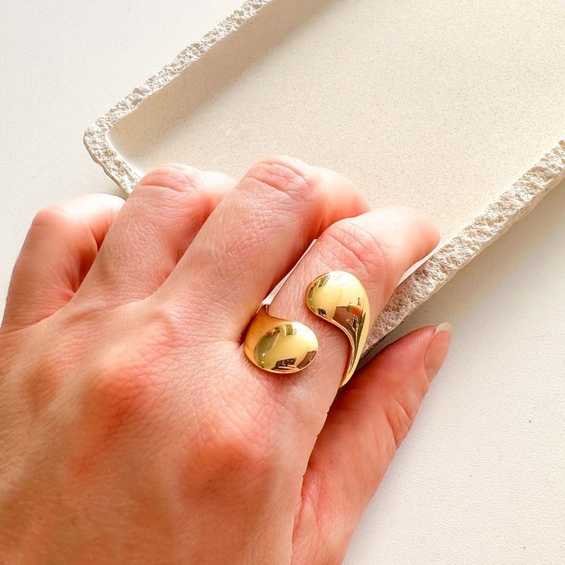 Anel Aço Regulável Gota Dupla