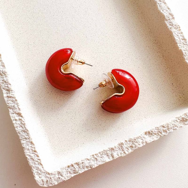 Argola Bijuteria Resina