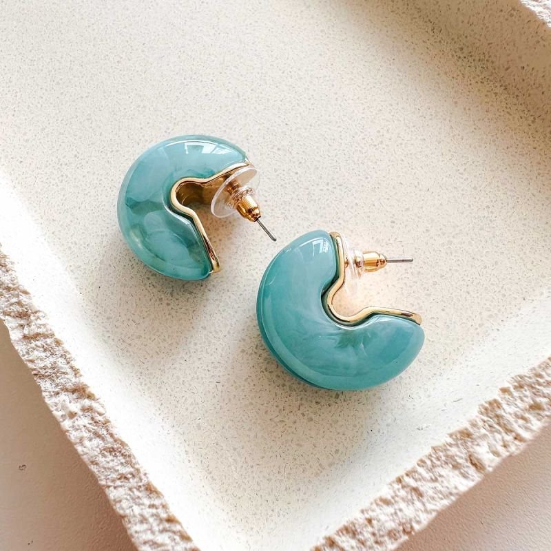 Argola Bijuteria Resina