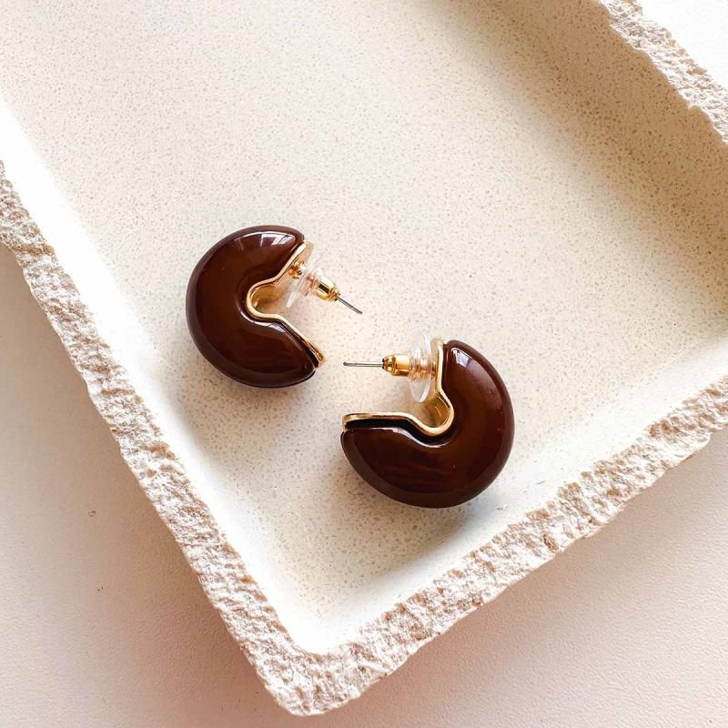 Argola Bijuteria Resina