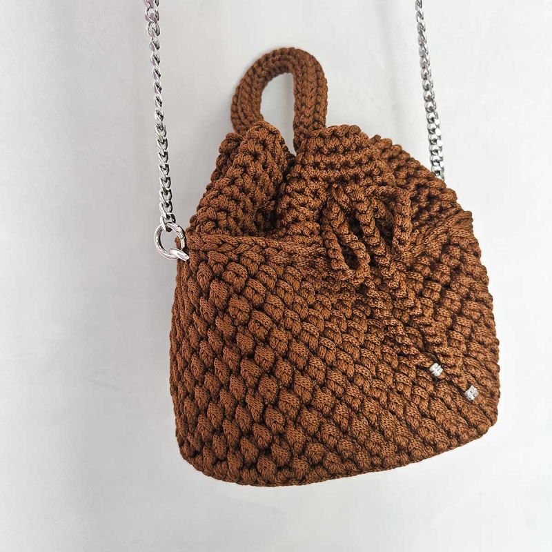 Bolsa Saco Crochê Boho