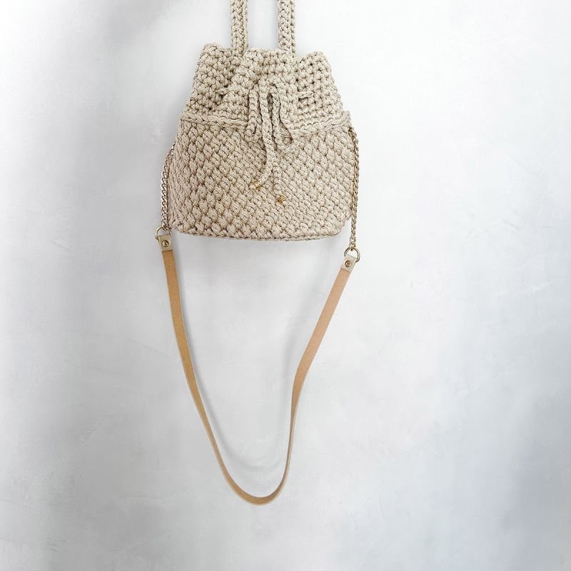 Bolsa Saco Crochê Boho