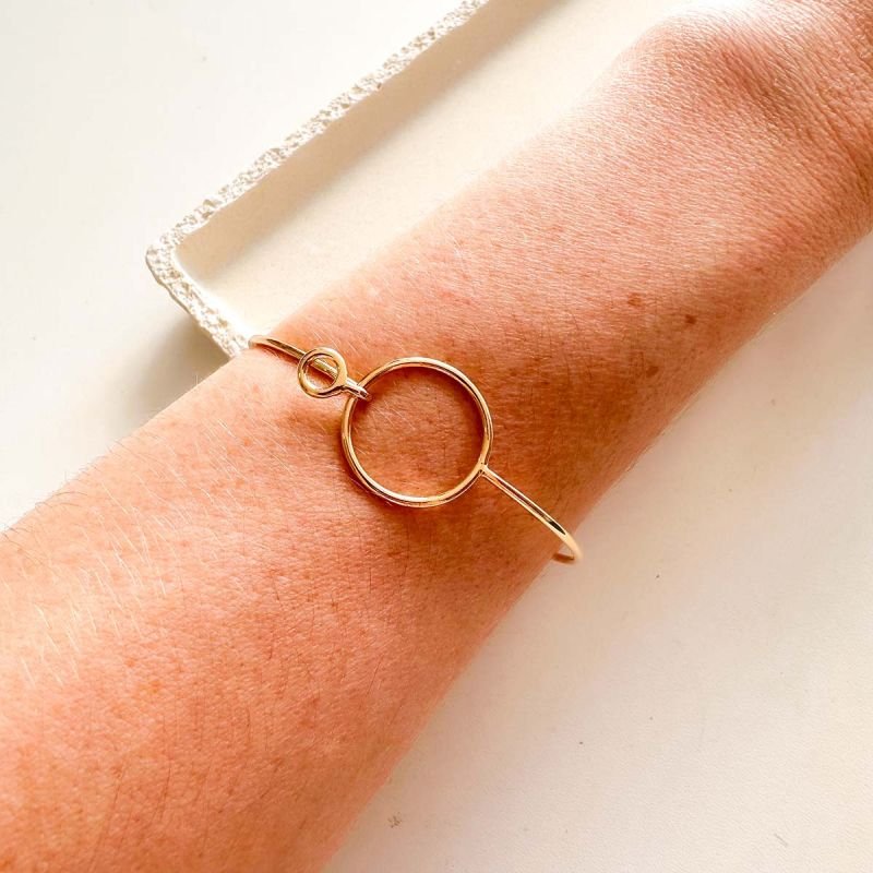 Bracelete Banhado Círculo Vazado