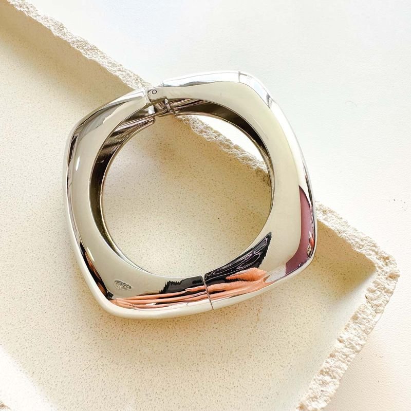 Bracelete Bijuteria Quadrado Achatado Orgânico