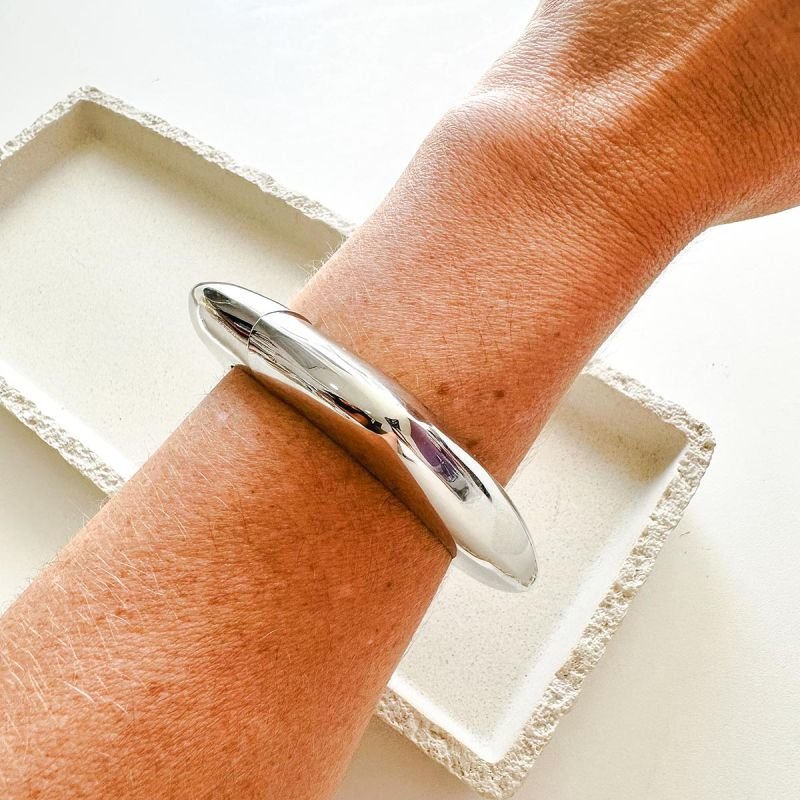 Bracelete Bijuteria Quadrado Achatado Orgânico