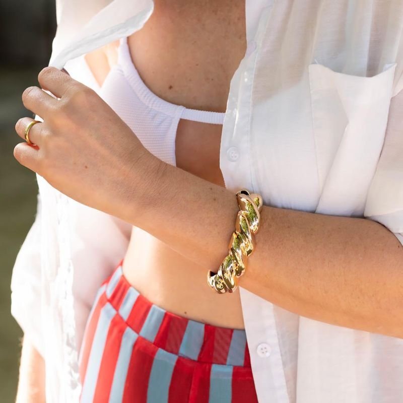 Bracelete Bijuteria Ondulado