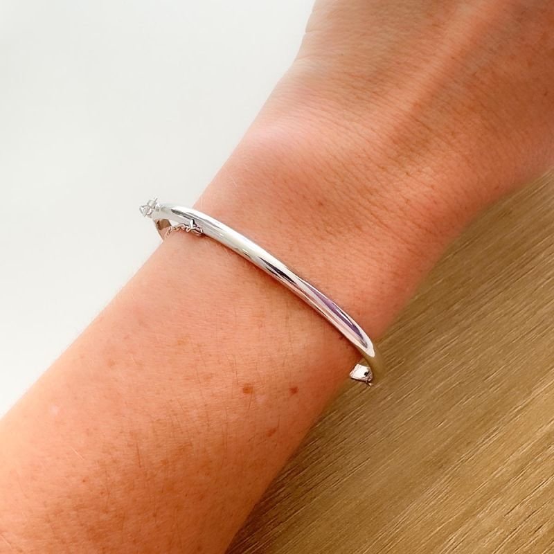 Bracelete Escrava Banhado com Correntinha de Segurança