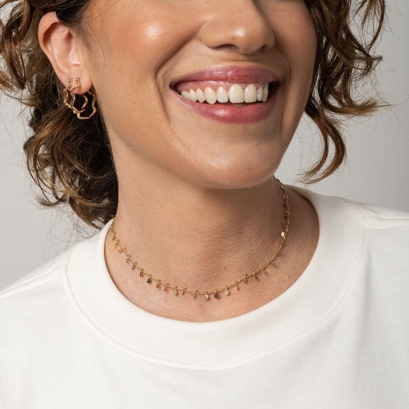 Brinco Argola Ondulada M Banhada