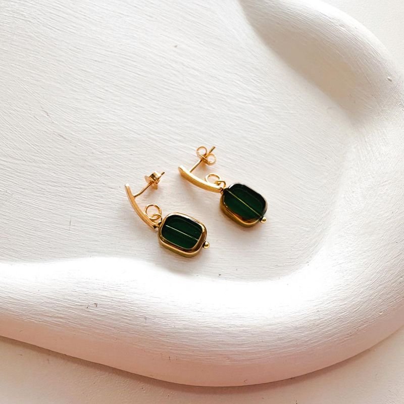 Brinco Banhado a Ouro 18k Vitral