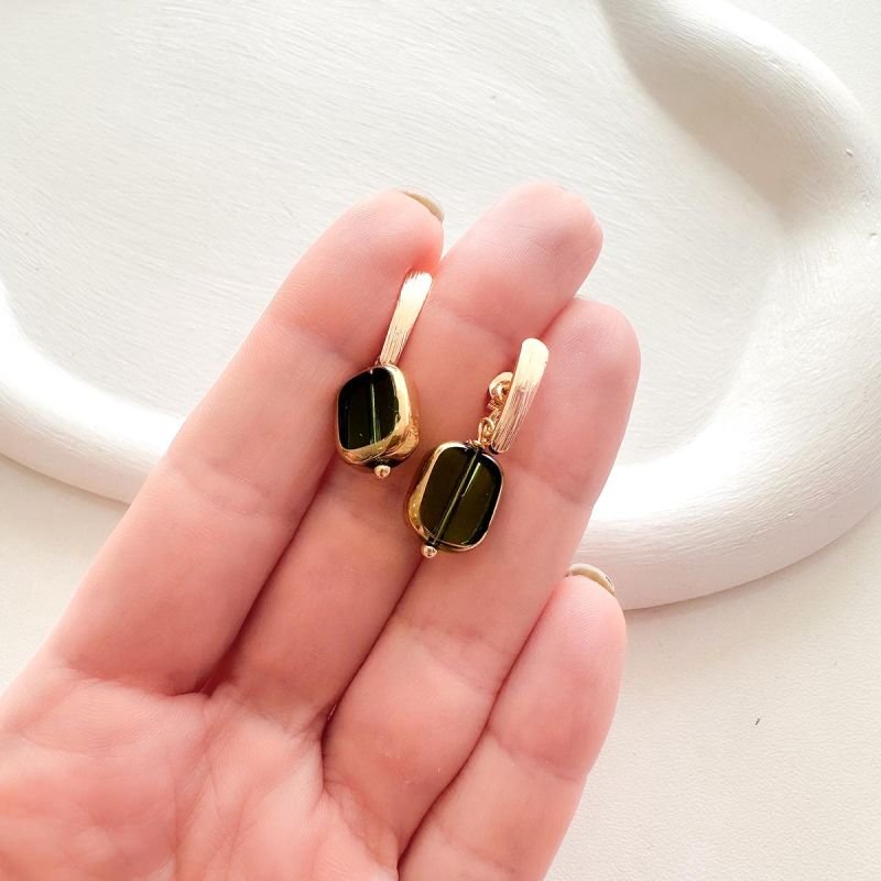 Brinco Banhado a Ouro 18k Vitral