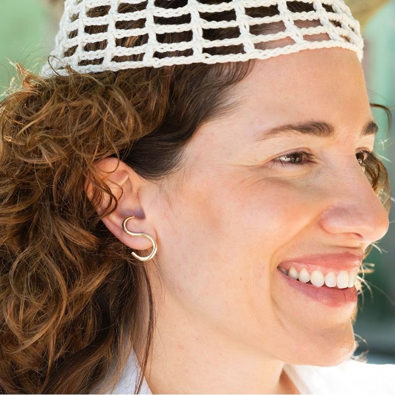 Brinco Banhado a Ouro 18k Onda