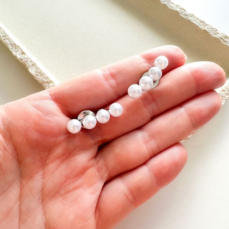 Brinco Ear Cuff Quatro Pérolas