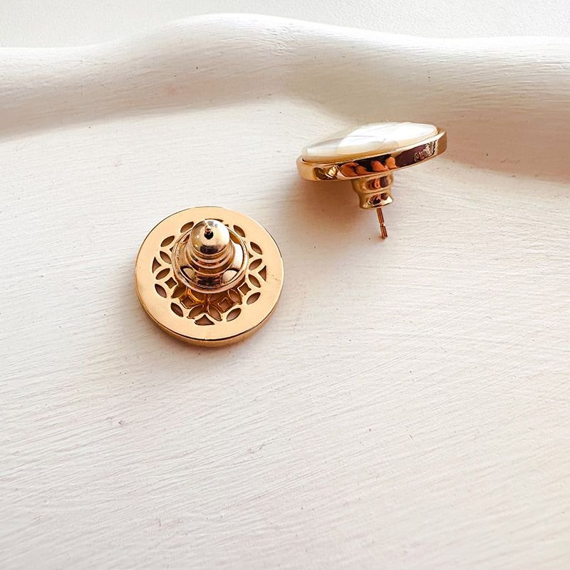 Brinco Bijuteria Madrepérola Mosaico