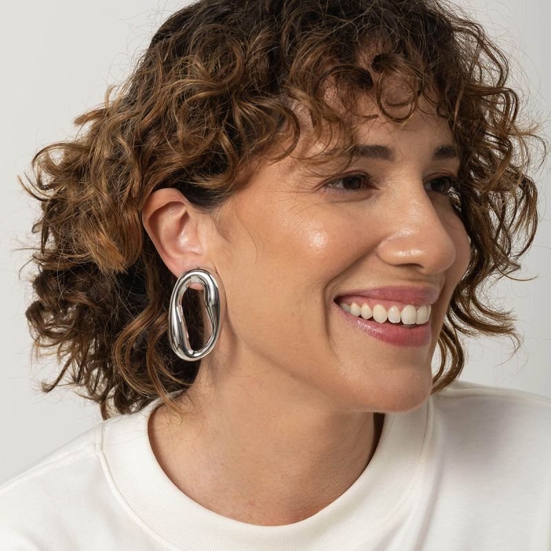 Brinco Bijuteria Orgânico Vazado