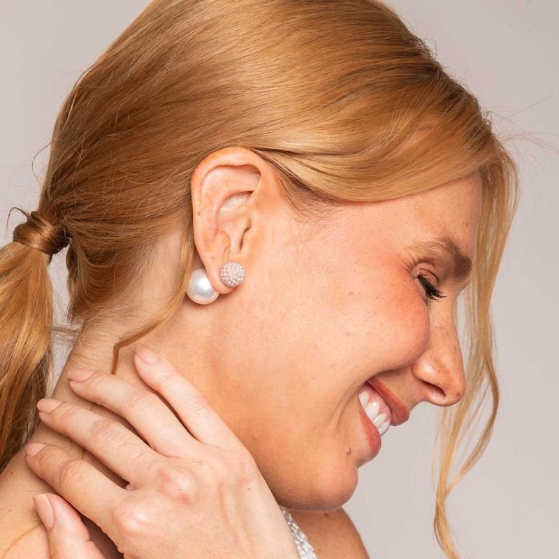 Brinco Bijuteria Pérola Tribal