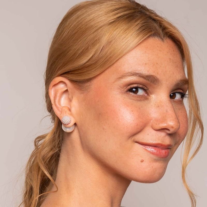 Brinco Bijuteria Pérola Tribal