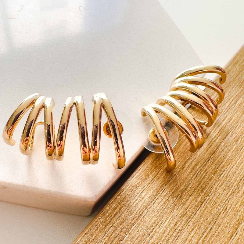 Brinco Ear Cuff Bijuteria Linhas