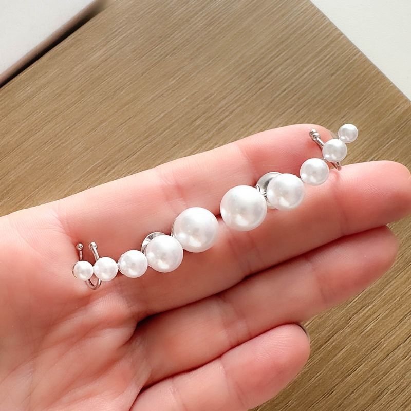 Brinco Ear Cuff Bijuteria Pérolas