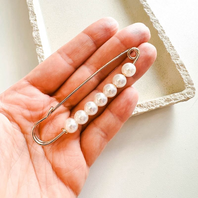 Broche Bijuteria Alfinete de Pérolas