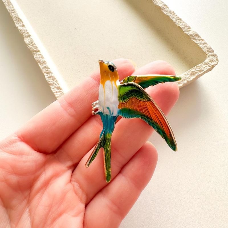 Broche Bijuteria Andorinha Tropical