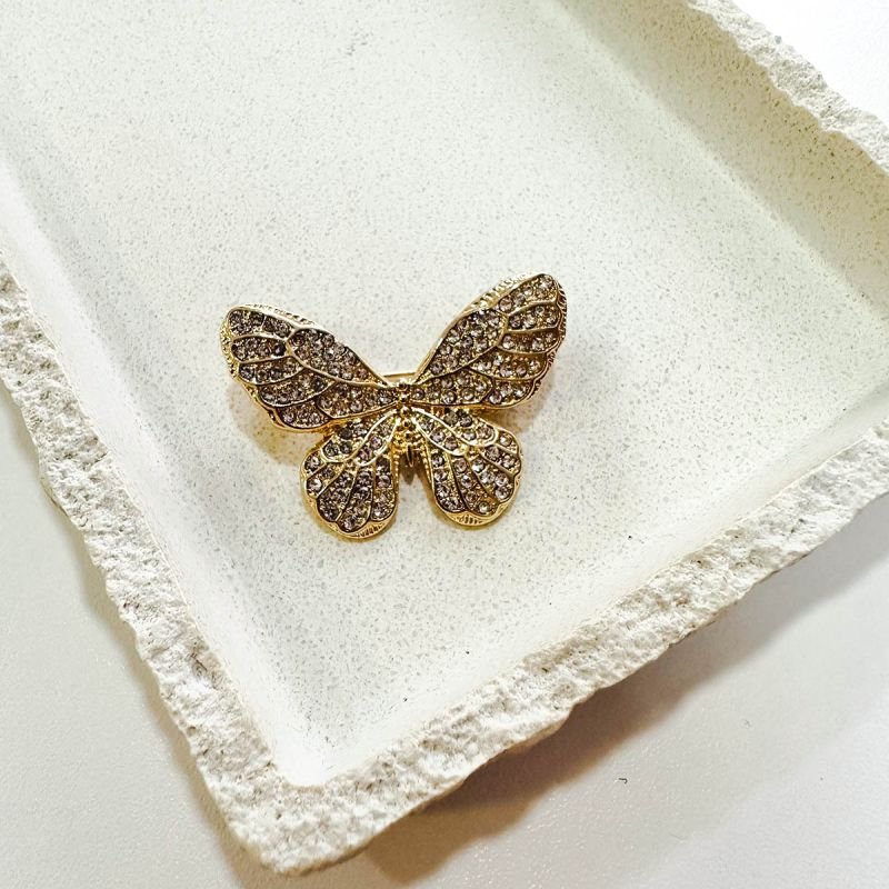 Broche Bijuteria Borboleta Cristais Glamour