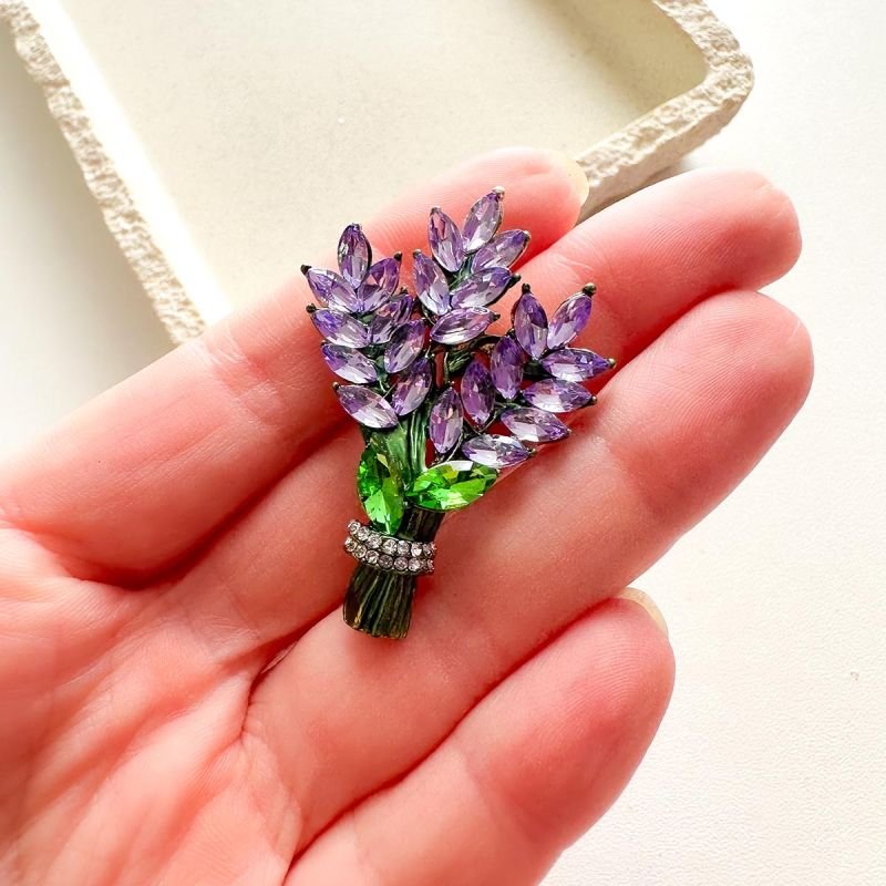 Broche Bijuteria Buquê de Lavandas