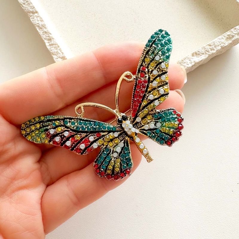 Broche Bijuteria Borboleta Colorida