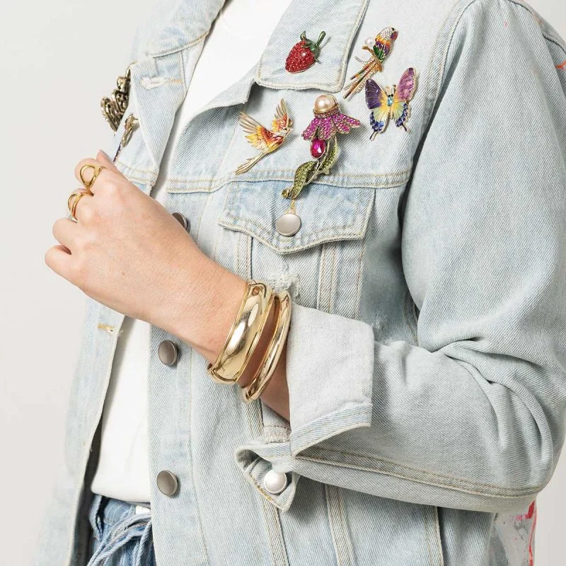 Broche Bijuteria Cacatua Azul Esmaltada