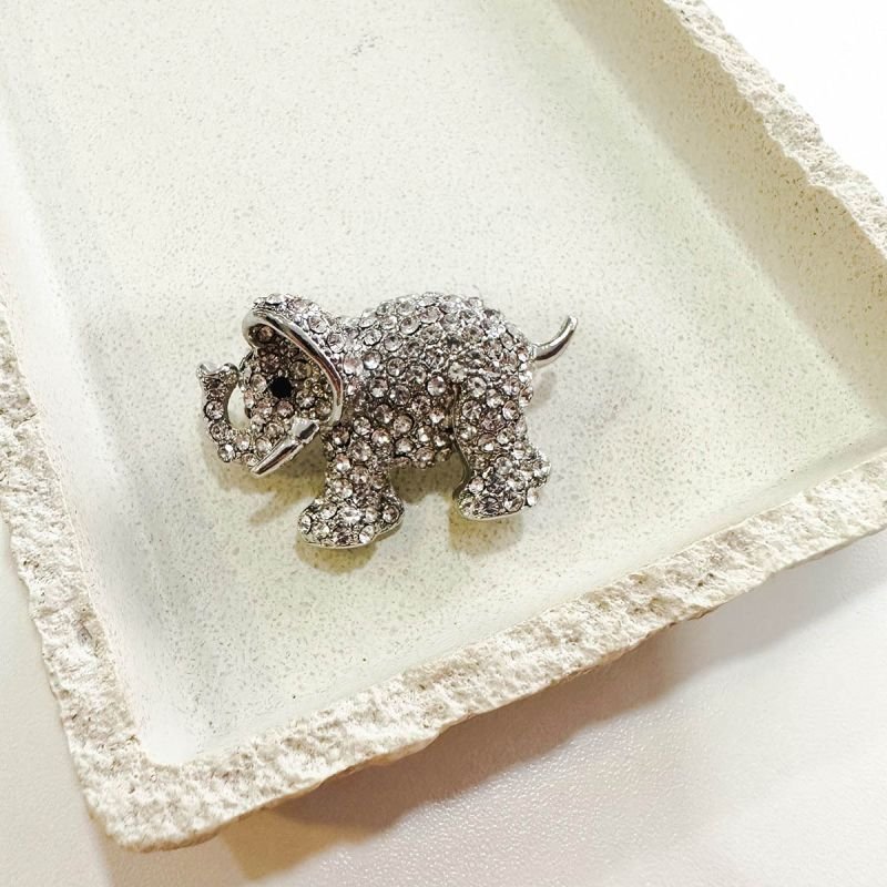 Broche Bijuteria Elefante de Cristais