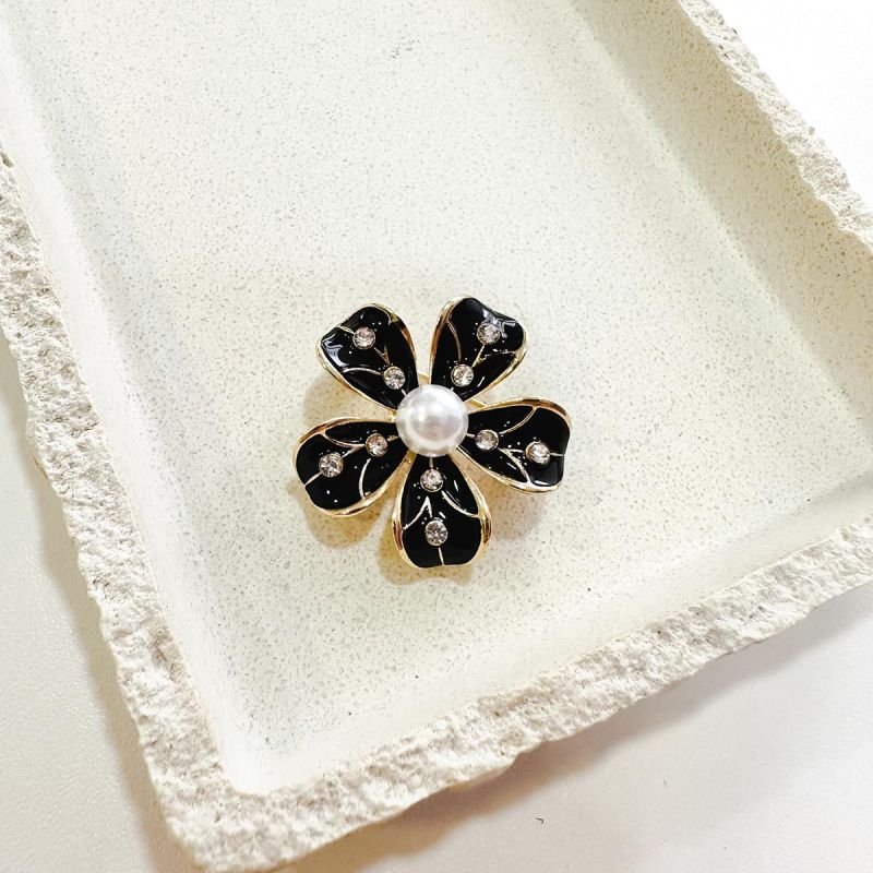 Broche Bijuteria Flor Pérola Elegance