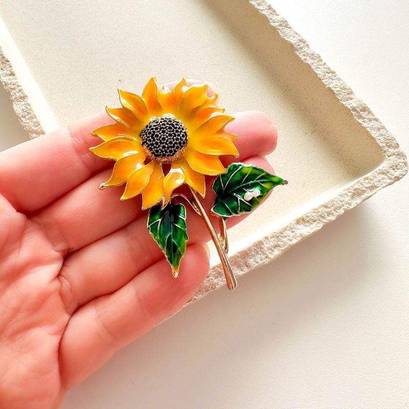 Broche Bijuteria Girassol Primavera