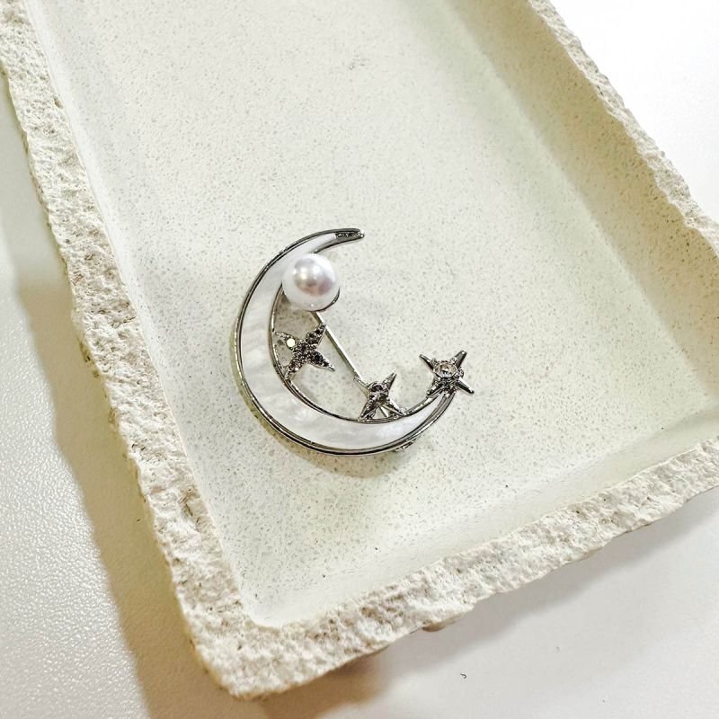 Broche Bijuteria Lua Pérola