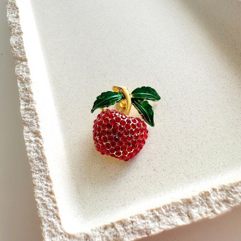 Broche Bijuteria Maçã Vermelha