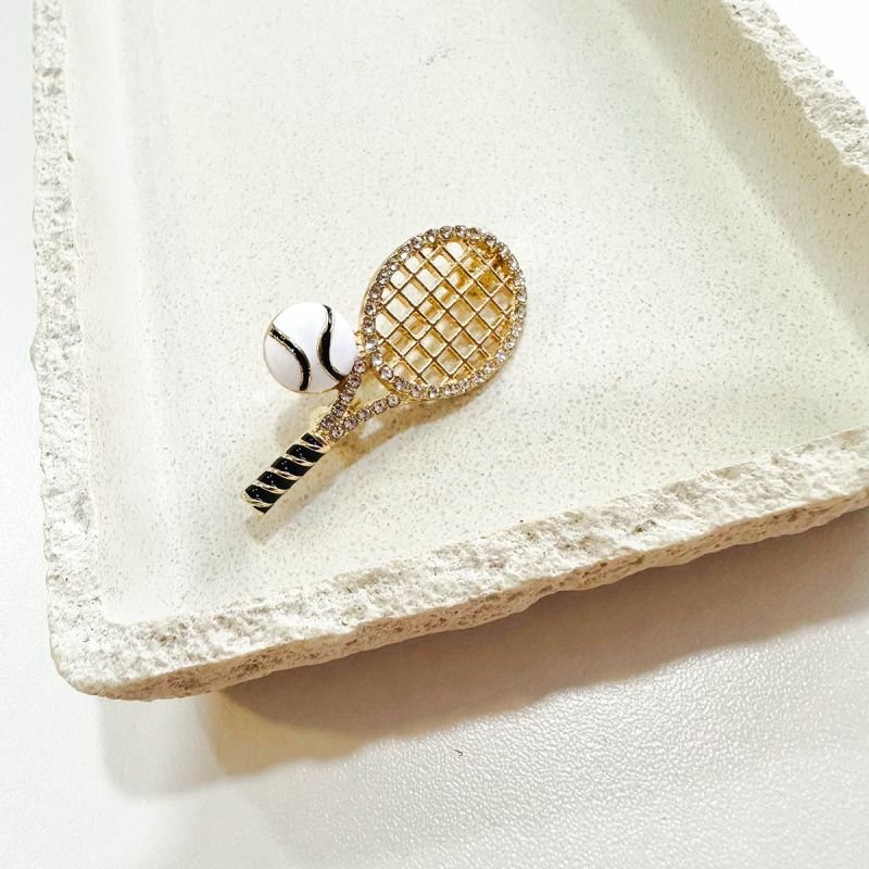 Broche Bijuteria Raquete de Tênis