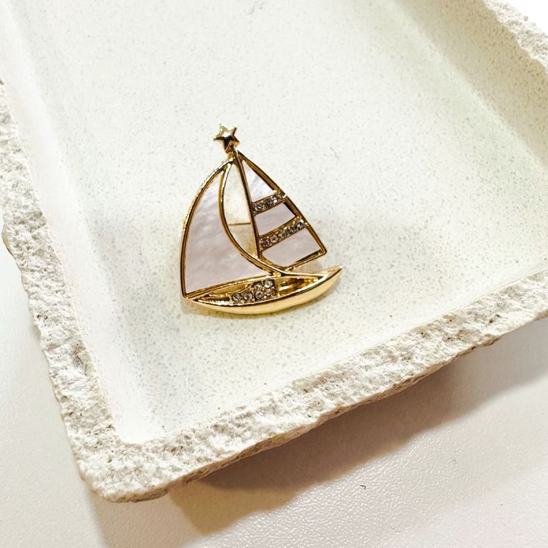 Broche Bijuteria Veleiro Oceano