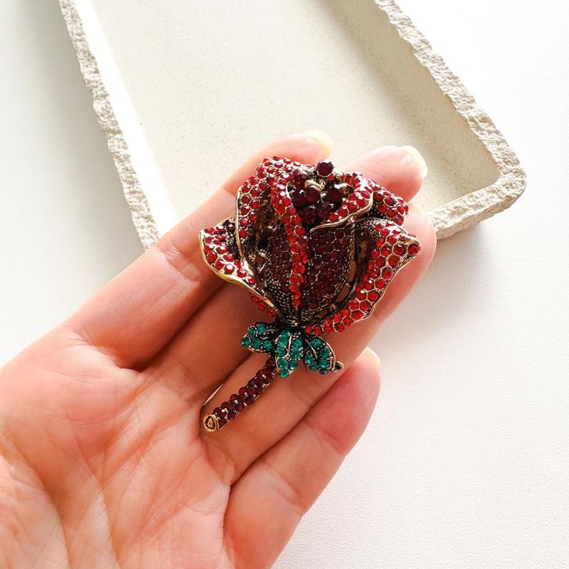 Broche Rosa Royale Vermelha 