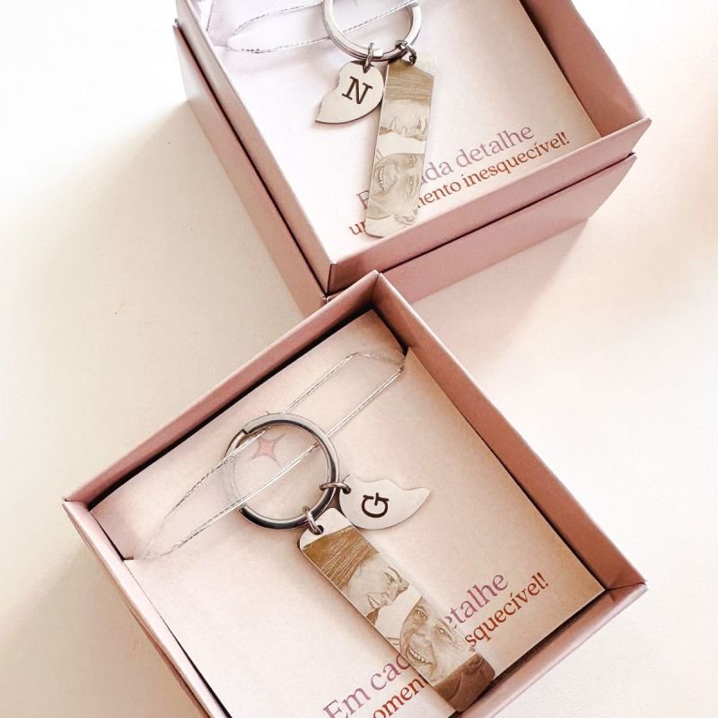 Chaveiro Aço Personalizado Casal