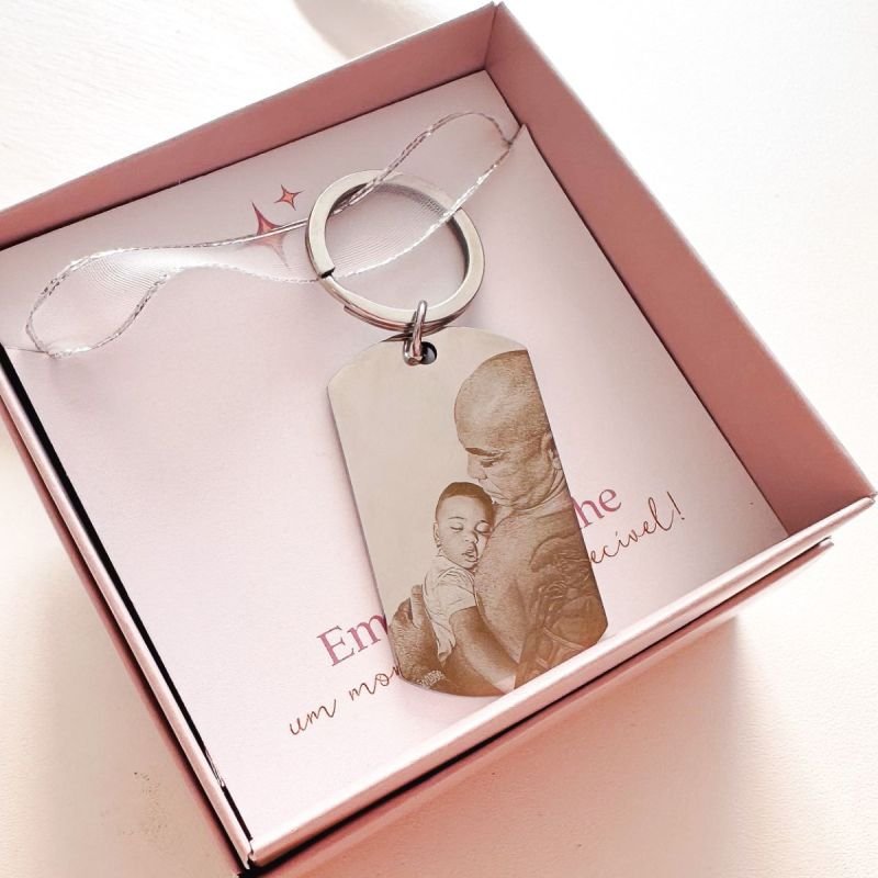 Chaveiro Aço Retangular