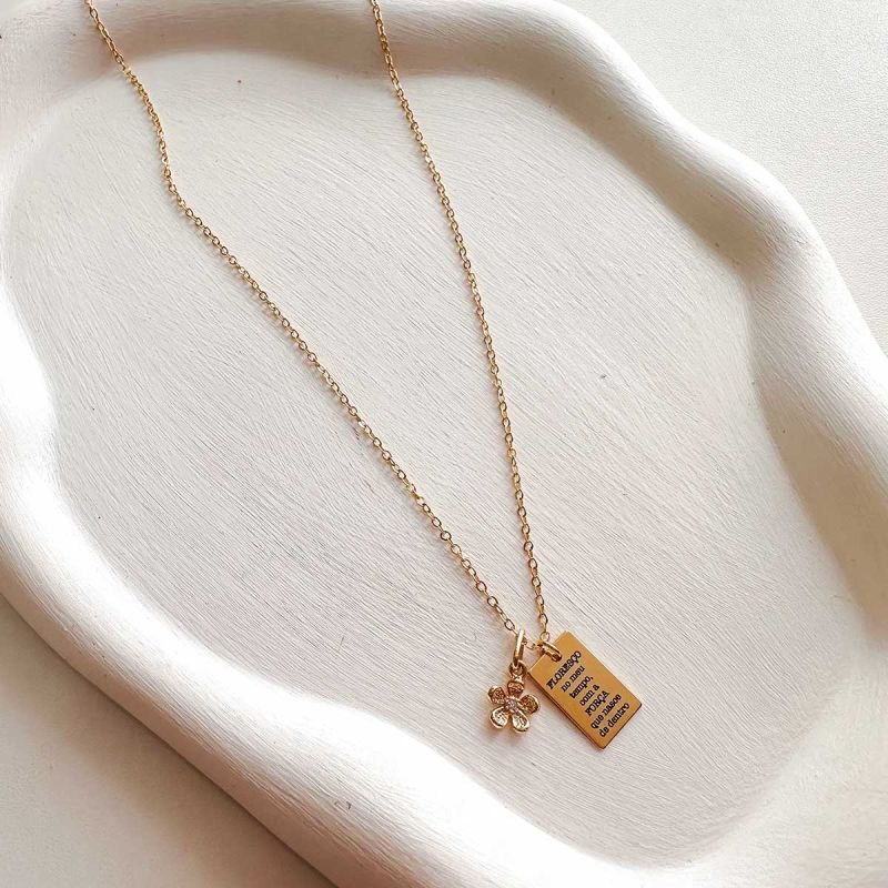 Colar Banhado Florescer