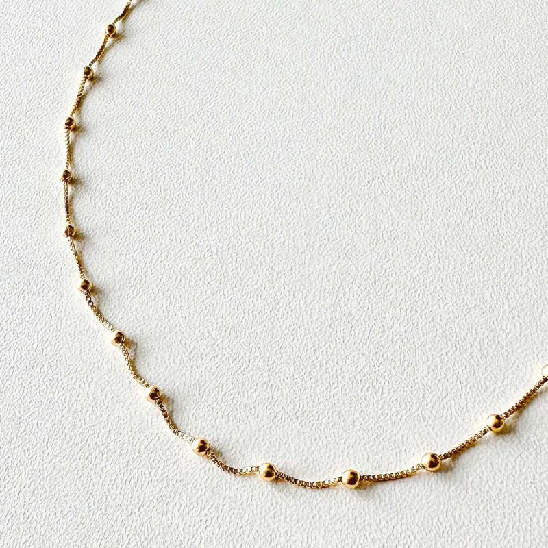 Colar Banhado a Ouro 18k Mini Bolinha