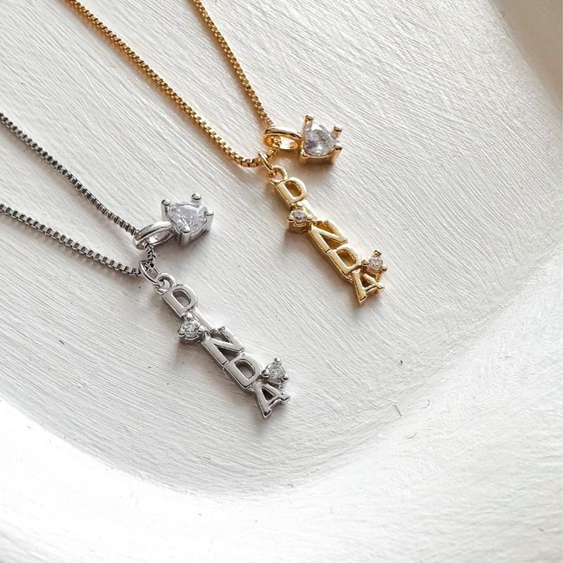 Colar Banhado Dinda e Detalhe Cristal