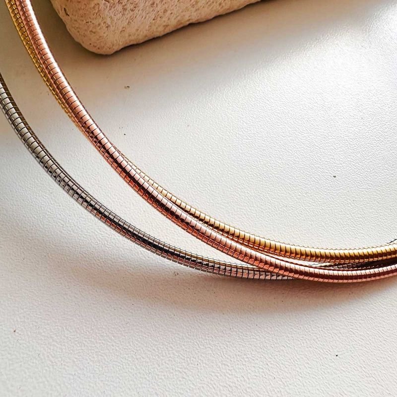 Colar Bijuteria Três Banhos