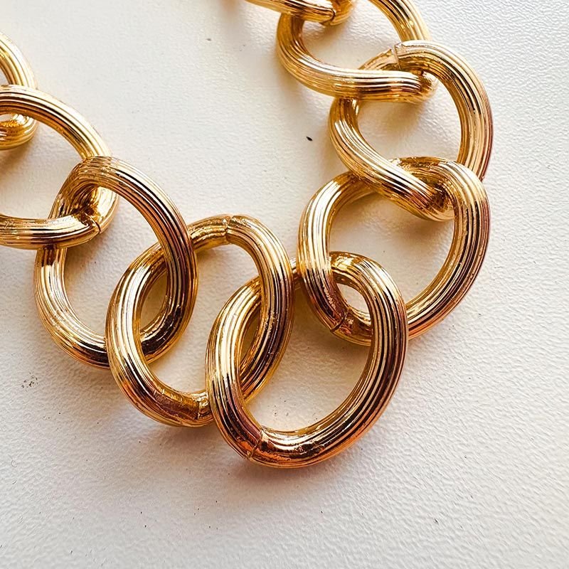 Colar Bijuteria Maxi Corrente Dourada