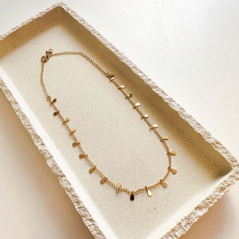Colar Mini Gotas Delicadas Banhado a Ouro 18k