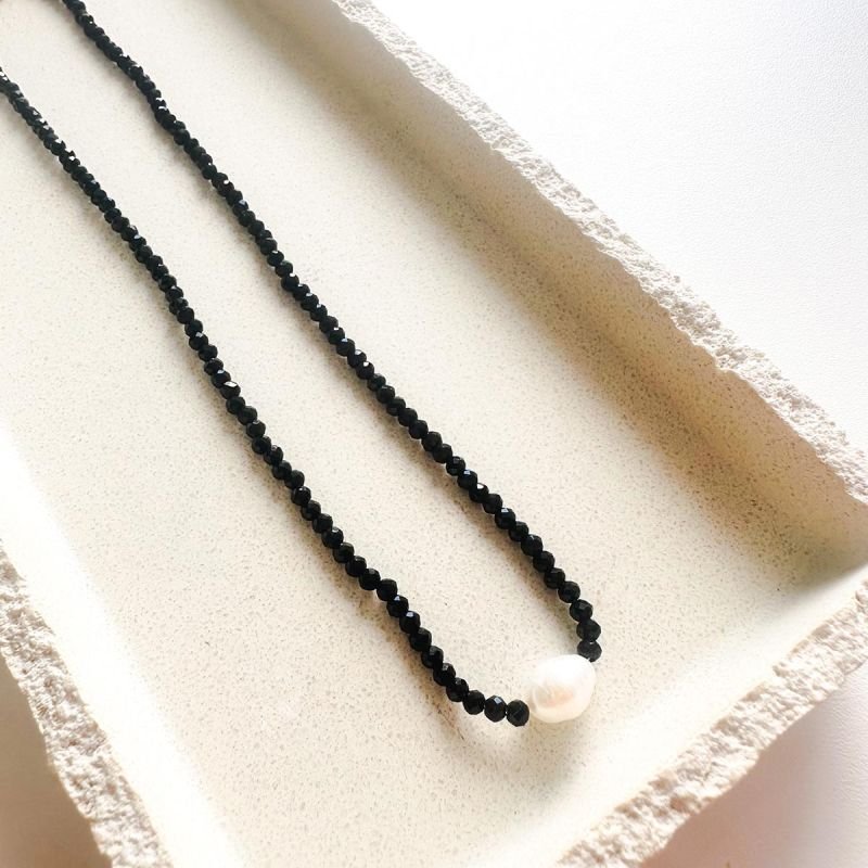 Colar Cristais com Pérola Barroca