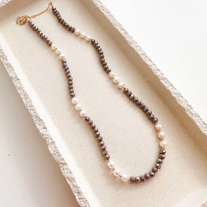 Colar Cristal com Pérola de Água Doce