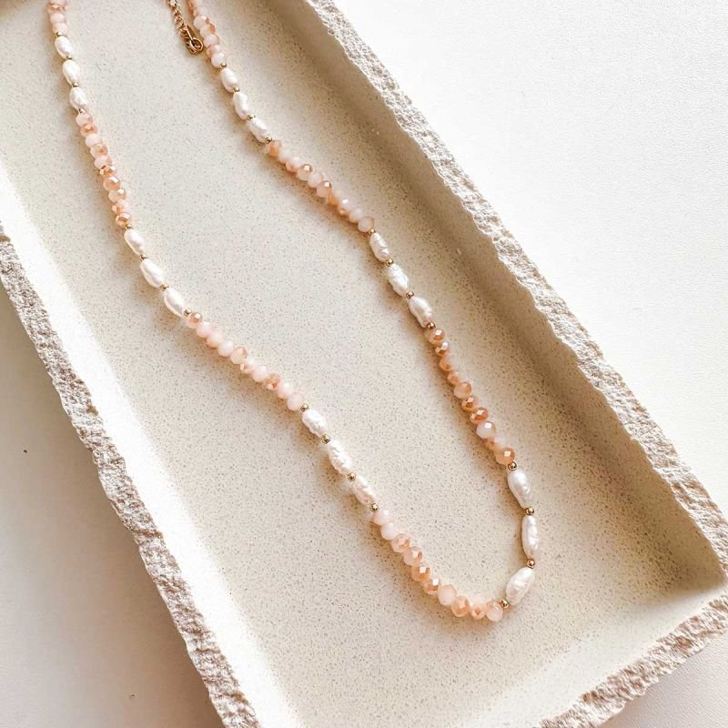 Colar Cristal com Pérola de Água Doce