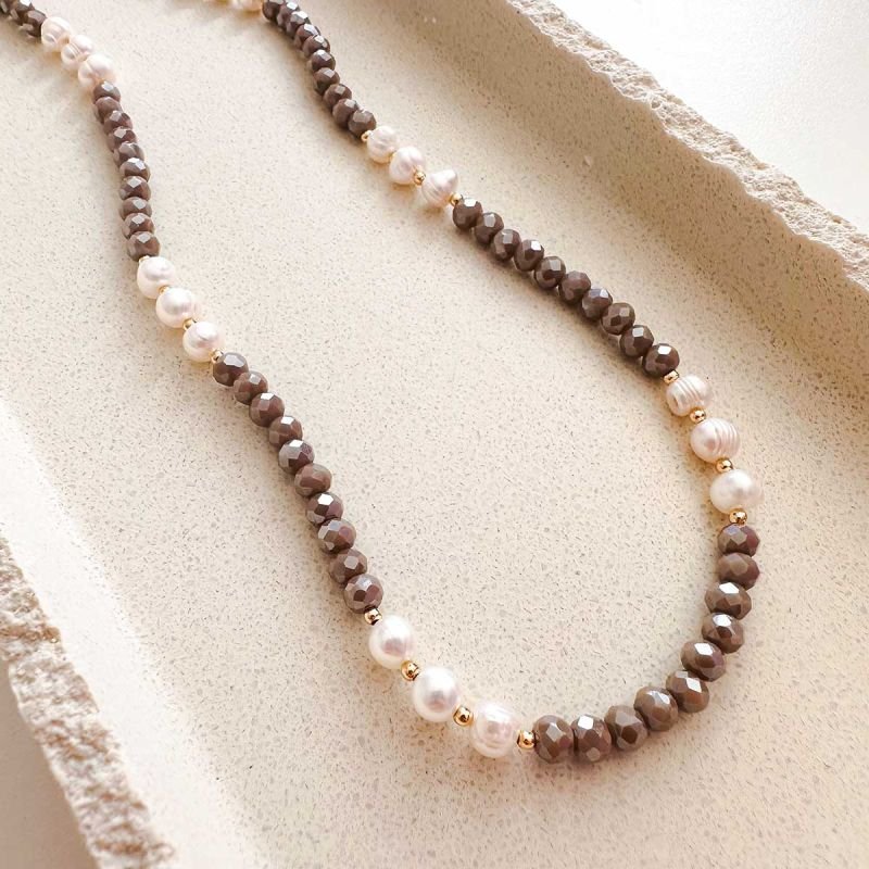 Colar Cristal com Pérola de Água Doce