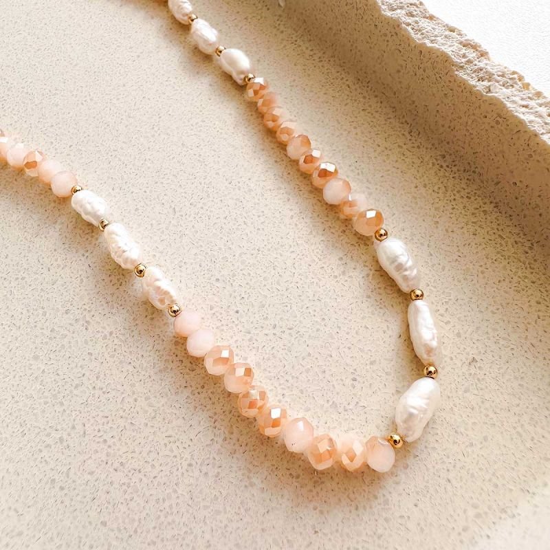 Colar Cristal com Pérola de Água Doce