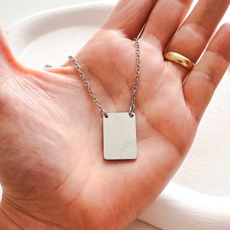 Colar Escapulário Aço Personalizado